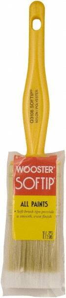 Wooster Brush - 1-1/2" Synthetic General Purpose Paint Brush - 2-3/16" Bristle Length, Plastic Handle - Industrial Tool & Supply