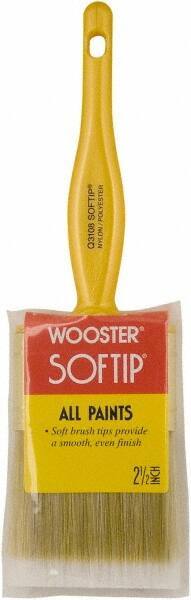 Wooster Brush - 2-1/2" Synthetic General Purpose Paint Brush - 2-7/16" Bristle Length, Plastic Handle - Industrial Tool & Supply