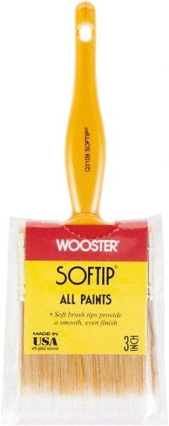 Wooster Brush - 3" Synthetic General Purpose Paint Brush - 2-11/16" Bristle Length, Plastic Handle - Industrial Tool & Supply