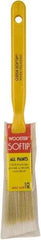 Wooster Brush - 1" Synthetic Sash Brush - 2-3/16" Bristle Length, Plastic Handle - Industrial Tool & Supply