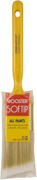 Wooster Brush - 1-1/2" Synthetic Sash Brush - 2-3/16" Bristle Length, Plastic Handle - Industrial Tool & Supply