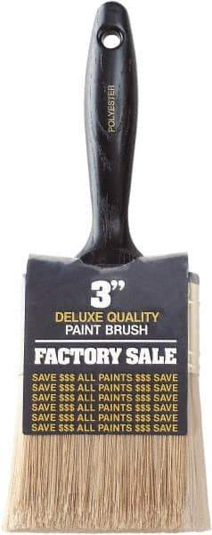 Wooster Brush - 3" Synthetic General Purpose Paint Brush - 2-11/16" Bristle Length, Plastic Handle - Industrial Tool & Supply