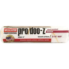 Wooster Brush - 3/16" Nap, 9" Wide Paint General Purpose Roller Cover - Smooth Texture, Fabric - Industrial Tool & Supply