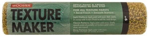 Wooster Brush - 9" Wide Paint General Purpose Roller Cover - Medium to Semi-Rough Texture, Plastic - Industrial Tool & Supply