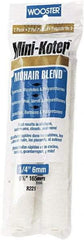 Wooster Brush - 1/4" Nap, 6-1/2" Wide Paint General Purpose Roller Cover - Very Smooth Texture, Fabric - Industrial Tool & Supply