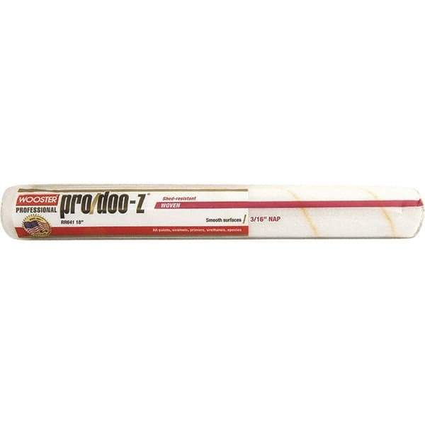 Wooster Brush - 3/16" Nap, 18" Wide Paint General Purpose Roller Cover - Smooth Texture, Fabric - Industrial Tool & Supply