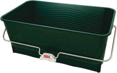 Wooster Brush - 5 Gal, 10" High, Polypropylene Rectangular Green Single Pail - Handle Included, 14" Top Length x 24" Top Width - Industrial Tool & Supply