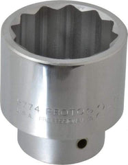 Proto - 2-5/16", 1" Drive, Standard Hand Socket - 12 Points, 3-17/64" OAL, Alloy Steel, Satin Finish - Industrial Tool & Supply