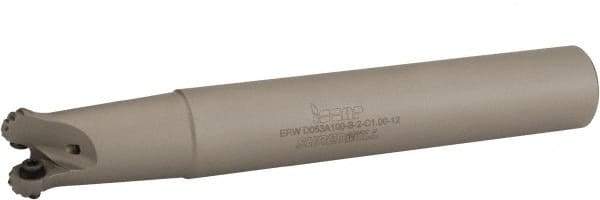 Iscar - 0.53" Cutting Diam, 1" Shank Diam, 1" Max Depth of Cut, Straight Shank Indexable Copy End Mill - 2 Inserts, RC.. 1206 Insert, ERW Toolholder, Through Coolant - Industrial Tool & Supply