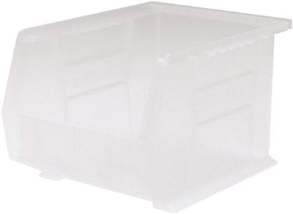 Akro-Mils - 50 Lb. Load Capacity, 10-3/4" Deep, Clear Polymer Hopper Stacking Bin - 7" High x 8-1/4" Wide x 10-3/4" Long - Industrial Tool & Supply