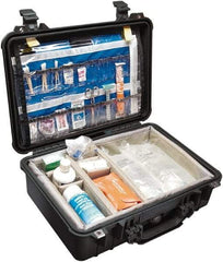 Pelican Products, Inc. - 14-1/16" Wide x 6-15/16" High, Clamshell Hard Case - Black, Polypropylene - Industrial Tool & Supply