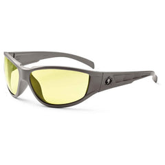 Njord Yellow Lens Matte Gray Safety Glasses - Industrial Tool & Supply