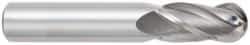 OSG - 1" Diam, 2-1/4" LOC, 4 Flute Solid Carbide Ball End Mill - TiCN Finish, Single End, 5" OAL, 1" Shank Diam, Spiral Flute - Industrial Tool & Supply