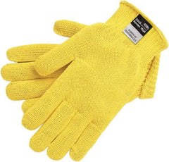 MCR Safety - Size M, Kevlar Cut Resistant Gloves - Knit Wrist, Yellow, Paired - Industrial Tool & Supply