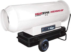 Heatstar - 360,000 BTU Rating, Kerosene Forced Air Heater - 1,750 Sq Ft Max Heating Area, 27.7 Gal Capacity, Fuel with Diesel, Kerosene, JP-8 & Jet8 - Industrial Tool & Supply