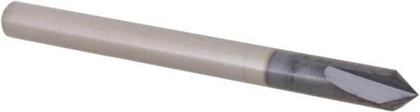 Made in USA - 1/8" Diam 2 Flute Single End Solid Carbide Chamfer Mill - Industrial Tool & Supply