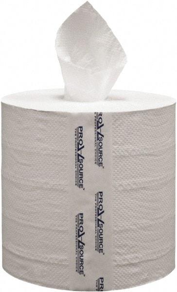 PRO-SOURCE - Center Pull Roll of 2 Ply White Paper Towels - 8-1/4" Wide, 15' Roll Length - Industrial Tool & Supply