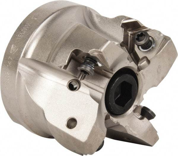 Seco - 4 Inserts, 2" Cut Diam, 3/4" Arbor Diam, 0.295" Max Depth of Cut, Indexable Square-Shoulder Face Mill - 0/90° Lead Angle, 1.57" High, XNEX 0806.. Insert Compatibility, Through Coolant, Series Square 6 - Industrial Tool & Supply