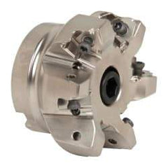Seco - 6 Inserts, 2-1/2" Cut Diam, 3/4" Arbor Diam, 0.295" Max Depth of Cut, Indexable Square-Shoulder Face Mill - 0/90° Lead Angle, 1.57" High, XNEX 0806.. Insert Compatibility, Through Coolant, Series Square 6 - Industrial Tool & Supply