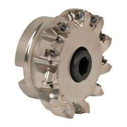 Seco - 11 Inserts, 4" Cut Diam, 1-1/2" Arbor Diam, 0.295" Max Depth of Cut, Indexable Square-Shoulder Face Mill - 0/90° Lead Angle, 1.97" High, XNEX 0806.. Insert Compatibility, Through Coolant, Series Square 6 - Industrial Tool & Supply