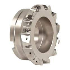 Seco - 12 Inserts, 6" Cut Diam, 2" Arbor Diam, 0.295" Max Depth of Cut, Indexable Square-Shoulder Face Mill - 0/90° Lead Angle, 2.48" High, XNEX 0806.. Insert Compatibility, Through Coolant, Series Square 6 - Industrial Tool & Supply