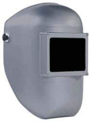 North - 5-1/4" Window Width x 4" Window Height, 10 Shade Fixed Front Welding Helmet - Gray Plastic - Industrial Tool & Supply
