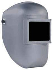 North - 5-1/4" Window Width x 4" Window Height, 10 Shade Fixed Front Welding Helmet - Gray Plastic - Industrial Tool & Supply