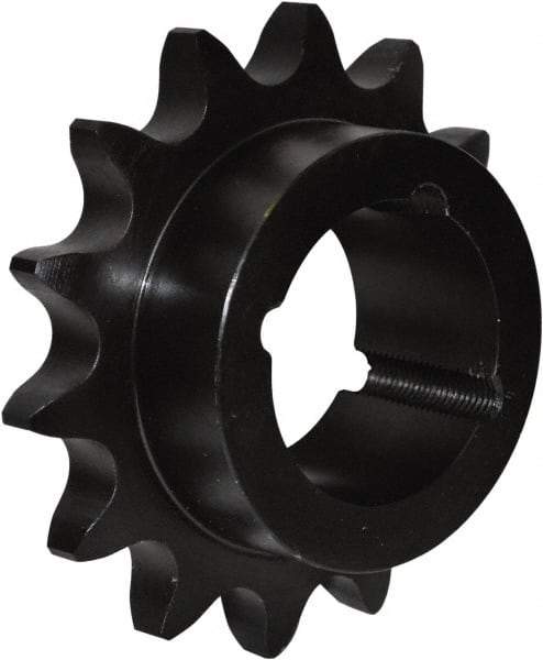 U.S. Tsubaki - 15 Teeth, 1/2" Chain Pitch, Chain Size 40, Taper Lock Sprocket - 1" Bore Diam, 2.652" Outside Diam - Industrial Tool & Supply