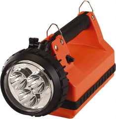 Streamlight - White LED Bulb, 540 Lumens, Spotlight/Lantern Flashlight - Orange Plastic Body, 1 6V Battery Included - Industrial Tool & Supply