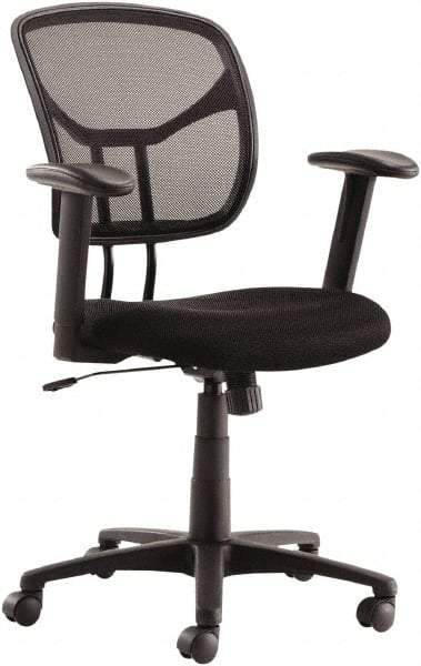 OIF - 41-1/8" High Task Chair - 25" Wide x 26" Deep, Mesh Seat, Black - Industrial Tool & Supply