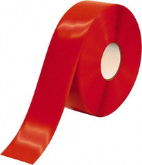 PRO-SAFE - Red Solid Color PVC Tape - 3" Wide x 100' Long x 50 mil Thick, General Traffic - Industrial Tool & Supply