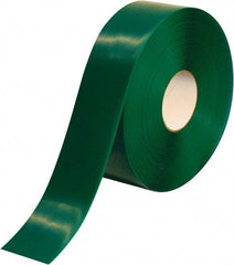 PRO-SAFE - Green Solid Color PVC Tape - 3" Wide x 100' Long x 50 mil Thick, General Traffic - Industrial Tool & Supply