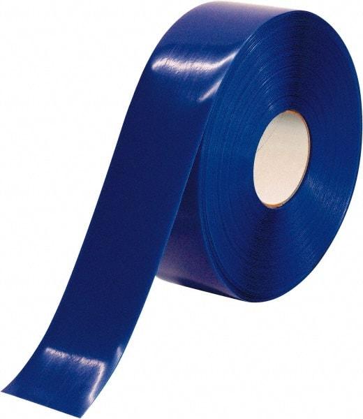 PRO-SAFE - Blue Solid Color PVC Tape - 3" Wide x 100' Long x 50 mil Thick, General Traffic - Industrial Tool & Supply
