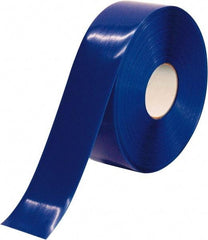 PRO-SAFE - Blue Solid Color PVC Tape - 3" Wide x 100' Long x 50 mil Thick, General Traffic - Industrial Tool & Supply