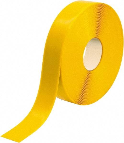 PRO-SAFE - Yellow Solid Color PVC Tape - 2" Wide x 100' Long x 50 mil Thick, General Traffic - Industrial Tool & Supply