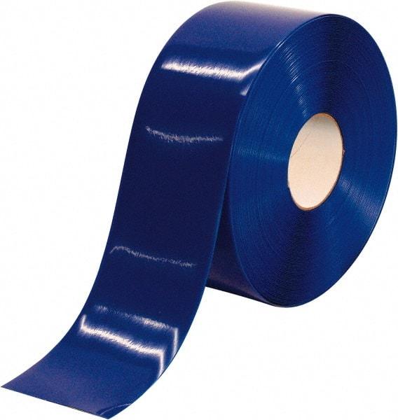 PRO-SAFE - Blue Solid Color PVC Tape - 4" Wide x 100' Long x 50 mil Thick, General Traffic - Industrial Tool & Supply