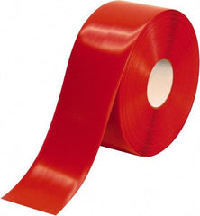 PRO-SAFE - Red Solid Color PVC Tape - 4" Wide x 100' Long x 50 mil Thick, General Traffic - Industrial Tool & Supply