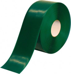 PRO-SAFE - Green Solid Color PVC Tape - 4" Wide x 100' Long x 50 mil Thick, General Traffic - Industrial Tool & Supply