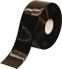 PRO-SAFE - Black Solid Color PVC Tape - 4" Wide x 100' Long x 50 mil Thick, General Traffic - Industrial Tool & Supply