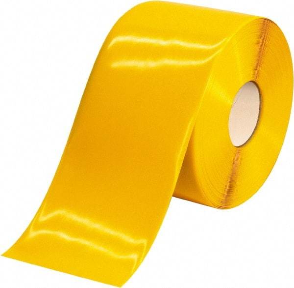 PRO-SAFE - Yellow Solid Color PVC Tape - 6" Wide x 100' Long x 50 mil Thick, General Traffic - Industrial Tool & Supply