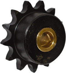 U.S. Tsubaki - 19 Tooth, 3.296" Outside Diam, Carbon Steel & Bronze, Chain Idler Sprocket - Chain Size 40, 7/8" Bore Diam - Industrial Tool & Supply