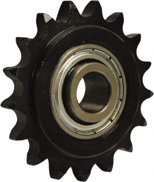 U.S. Tsubaki - 15 Tooth, 3.98" Outside Diam, Carbon Steel, Chain Idler Sprocket - Chain Size 60, 0.638" Bore Diam - Industrial Tool & Supply