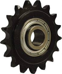 U.S. Tsubaki - 13 Tooth, 3.51" Outside Diam, Carbon Steel, Chain Idler Sprocket - Chain Size 60, 0.638" Bore Diam - Industrial Tool & Supply
