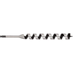 Irwin - 1-3/8", 3/8" Diam Hex Shank, 17" Overall Length with 15" Twist, Ship Auger Bit - Industrial Tool & Supply