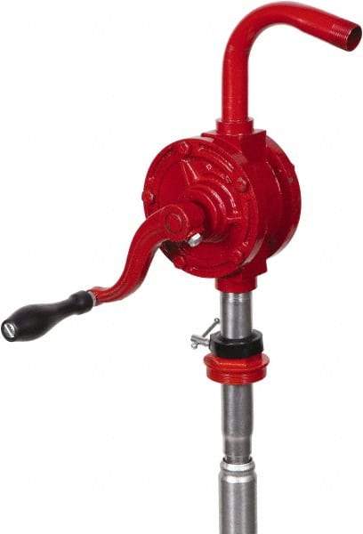 PRO-LUBE - Oil & Fuel Lubrication 0.07 Gal/Turn Flow Cast Iron Rotary Hand Pump - For 15 to 55 Gal Container - Industrial Tool & Supply