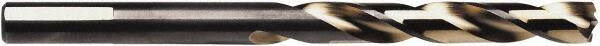 Irwin - 1/2" 135° High Speed Steel Jobber Drill - Oxide/Gold Finish, Spiral Flute, Straight Shank, 6" OAL - Industrial Tool & Supply