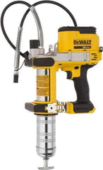 DeWALT - 10,000 Max psi, Flexible Battery-Operated Grease Gun - 16 oz Capacity, Bulk & Cartridge Fill, Includes Shoulder Strap - Industrial Tool & Supply