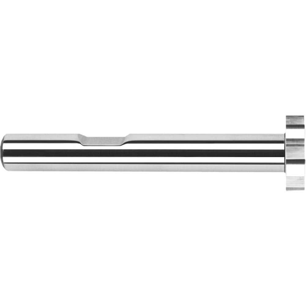 Woodruff Keyseat Cutter: 1″ Cut Dia, 0.25″ Cut Width, 1/2″ Shank Dia, Straight Tooth 3-1/4″ OAL, 12 Teeth, Brazed Solid Carbide