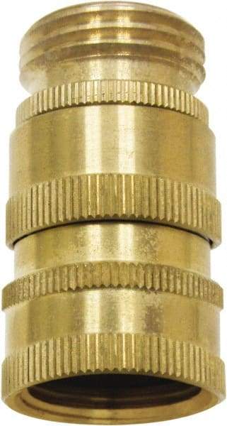 SANI-LAV - 3/4 GHT Garden Hose Quick Disconnect - Brass, Female Hose to Male Hose Connector - Industrial Tool & Supply