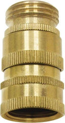 SANI-LAV - 3/4 GHT Garden Hose Quick Disconnect - Brass, Female Hose to Male Hose Connector - Industrial Tool & Supply